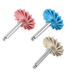 Dental Zirconia Ceramic Polishing Wheel Kit RA 2.35mm Rubber with Diamond Burs