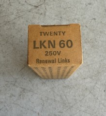 Lot Of 20! Bussman LKN 60 Super-Lag Fuse Renewal Links 60A 250V