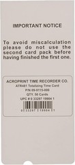 09-9115-000 Time Cards for ATR480 Time Clock, 50 Count(Pack of 1)
