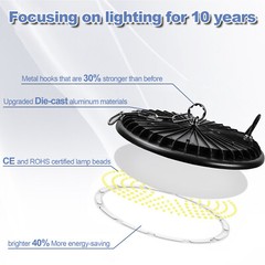 500W Super Bright Warehouse LED UFO High Bay Lights Factory Shop GYM Light Lamp