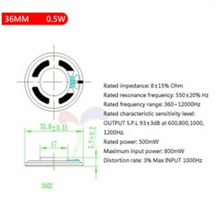 4Ω/8Ω 0.25W-3W/Miniature Speaker Stereo Woofer Loudspeaker Trumpet Various Sizes