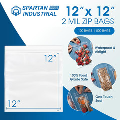 NEW 100 Pack Clear Zip Bags Resealable Plastic Storage Poly Bag 2.0 Mil