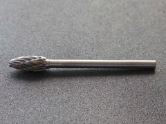 10 pcs 3mm X 5mm Tungsten Carbide Cutting Rotary Burr CNC Engraving Bit H5