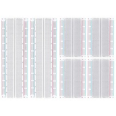 Breadboard, 6PCS Bread Board, Breadboard Kit Includes 2PCS 830 Point + 4PCS 400