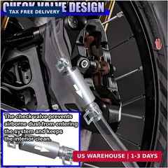 2PCS Brake Bleeder Hose, Motorcycle Clutch One Way Check Valve Bleeding Tool Kit