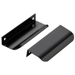 Matte Black Cabinet Handles Finger Edge Pulls 4 Inch CC 10 Pack | Low-Profile…