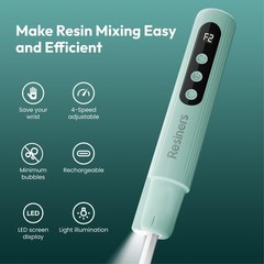 Resiners Resin Mixer, Epoxy Mixer with Electric Stand & Silicone Paddles & Li…