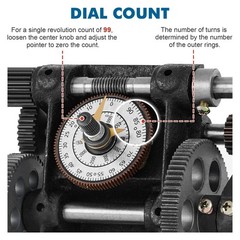 Coil Winding Machine Hand Winder 1/16″-1/2″ with Counter for Motor & Guitar Coil