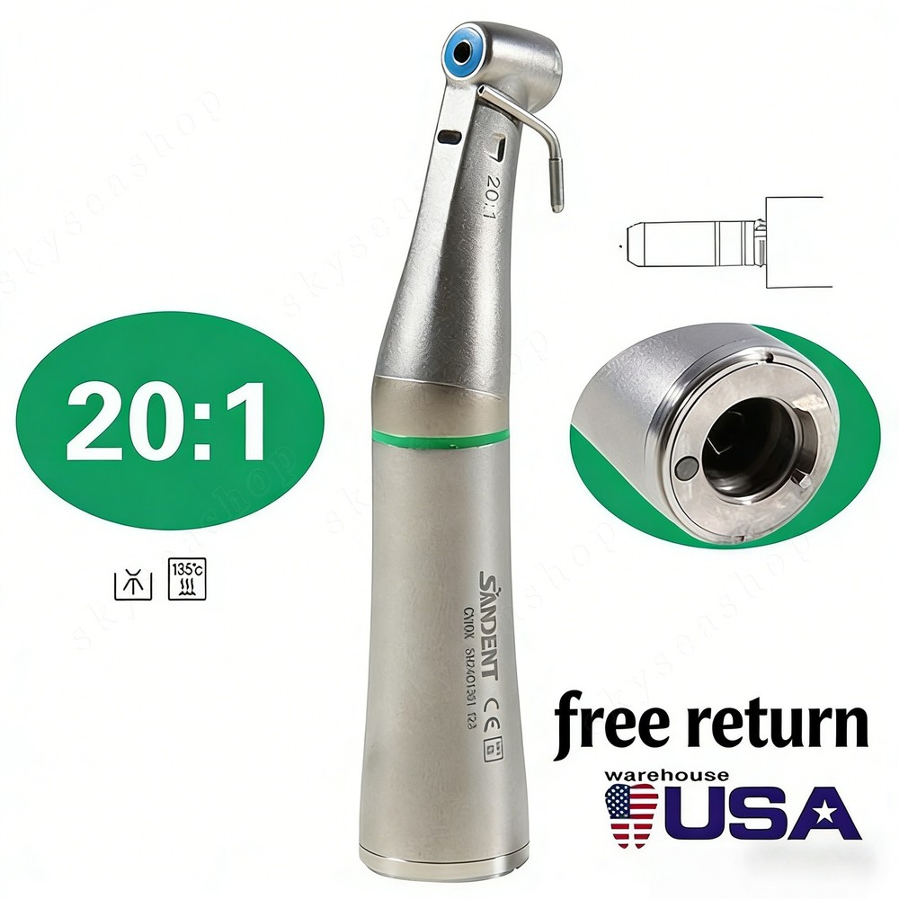 Dental Implant 20:1 Contra Angle LED Fiber Optic Handpiece Fit NSK Motor OR