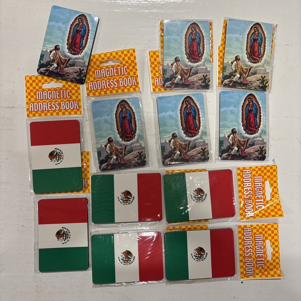 12 X Magnetic Address Books LOT Guadalupe Mexico Credit Card Size Wallet NEW
