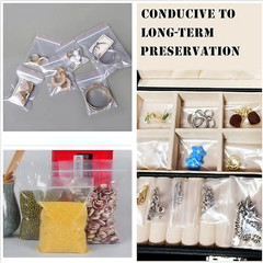 1000-100Pcs Small Zip Lock Plastic Bags Transparent Bag Reclosable Vacuum Storag