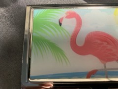Retro Pink Flamingo Silver Credit Card Holder, Business Cards, I.D. Case