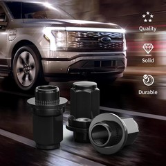 24Pcs M12X1.5 Factory Style Black Lug Nuts Tacoma 4Runner FJ Cruiser GX460 GX470