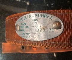 VTG 1975 Klein-Buhrke Tools 5480 Adjustable Lineman Safety Belt Size Medium