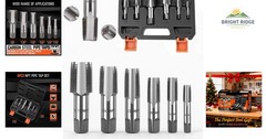 6-Piece NPT Pipe Tap Set for Precision Threading in Plumbing and Automotive Use