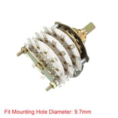 1/2/4x 9.7MM 6P5T 6 Pole 5 Throw 3 Deck Band Channel Rotary Switch Selector HOT