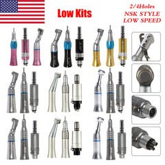Dental Slow Low Speed Handpiece E-type 2/4 Holes Air Motor Contra Angle Straight