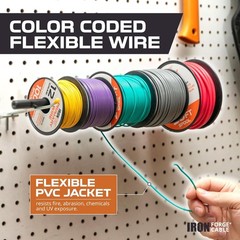 600 ft 12 Gauge Wire – 6 Roll 12 Gauge Automotive Wire Bulk Assortment Pack – 12