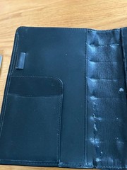 Vintage Levenger black Leather disc binder planner Circa date Book & notes NICE