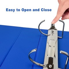 Pen + Gear Durable View 3-Ring Binder with 3-Inch Rings 4 Pack (Blue)