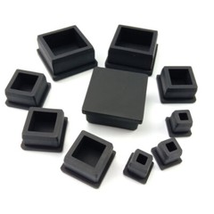 Silicone Rubber Square Hole Plugs Tube Inserts Bungs Stopper Black 6.6-120.6mm