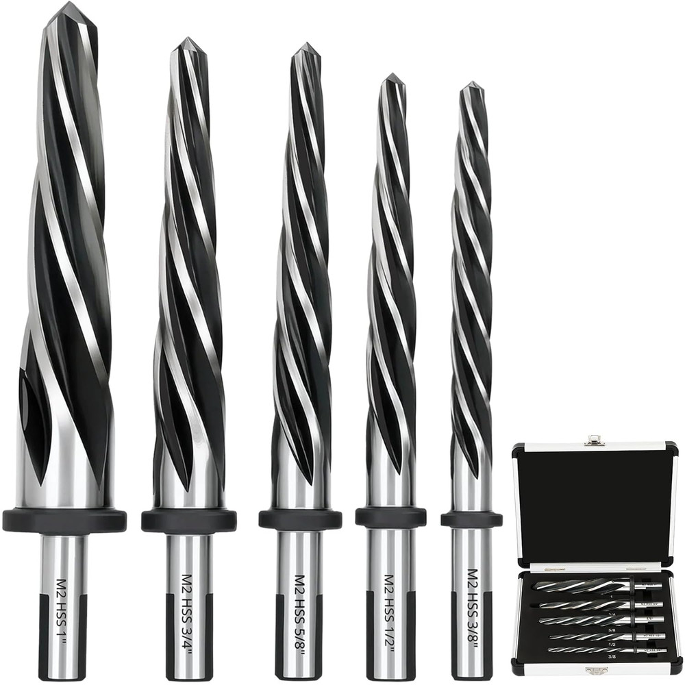M2 HSS 3/8″ 1/2″ 5/8″ 3/4″ Taper Chucking Reamer Set Fits 3/8″, 1/2″ Reamers Bit