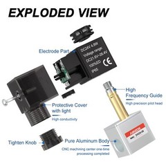 1/4″NPT DC24V Solenoid Valve2 Way Normally Closed Electric Solenoid ValveJunc…