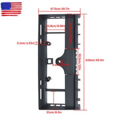 4000lb Heavy-Duty Pallet Fork Frame W Receiver Hitch & Spear Sleeves Skid Steer