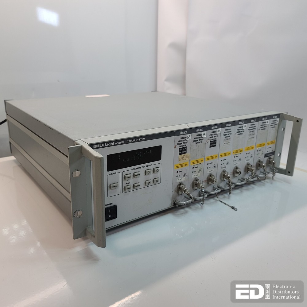 ILX Lightwave 7900B System with 8x 79800D Precision Fiber Optic Source Modules