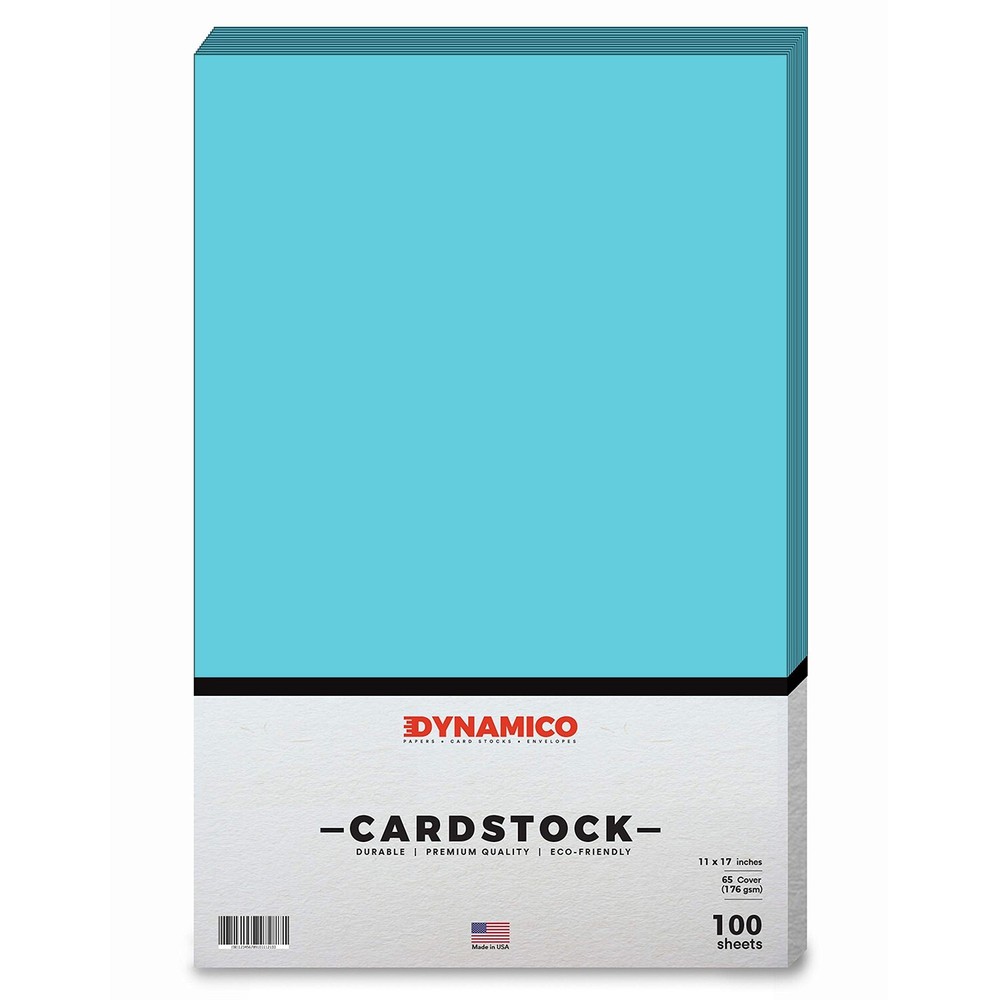 Light Blue Bright Color Cardstock, 65lb Cover (176GSM), 11 x 17, 100 Sheets