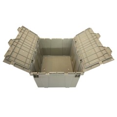 UBMOVE Handheld Attached Lid Container 21.9″ x 15.3″ x 17.2″ Gray