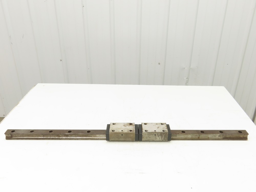 Rexroth Star SP 35 Linear Bearing LM Guide Rail 2-Blocks 34mm x 1020mm 40″L