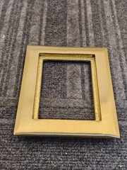 Hubbell SB3083 1-Gang Solid Brass Brushed Rectangular Carpet Flange 6″ x 4-3/4″