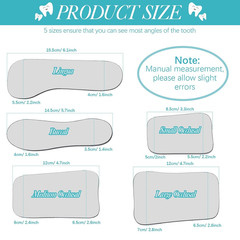 5 Pieces Dental Mirror for Teeth Intraoral Photography Mouth Mirror Occlusal Buc