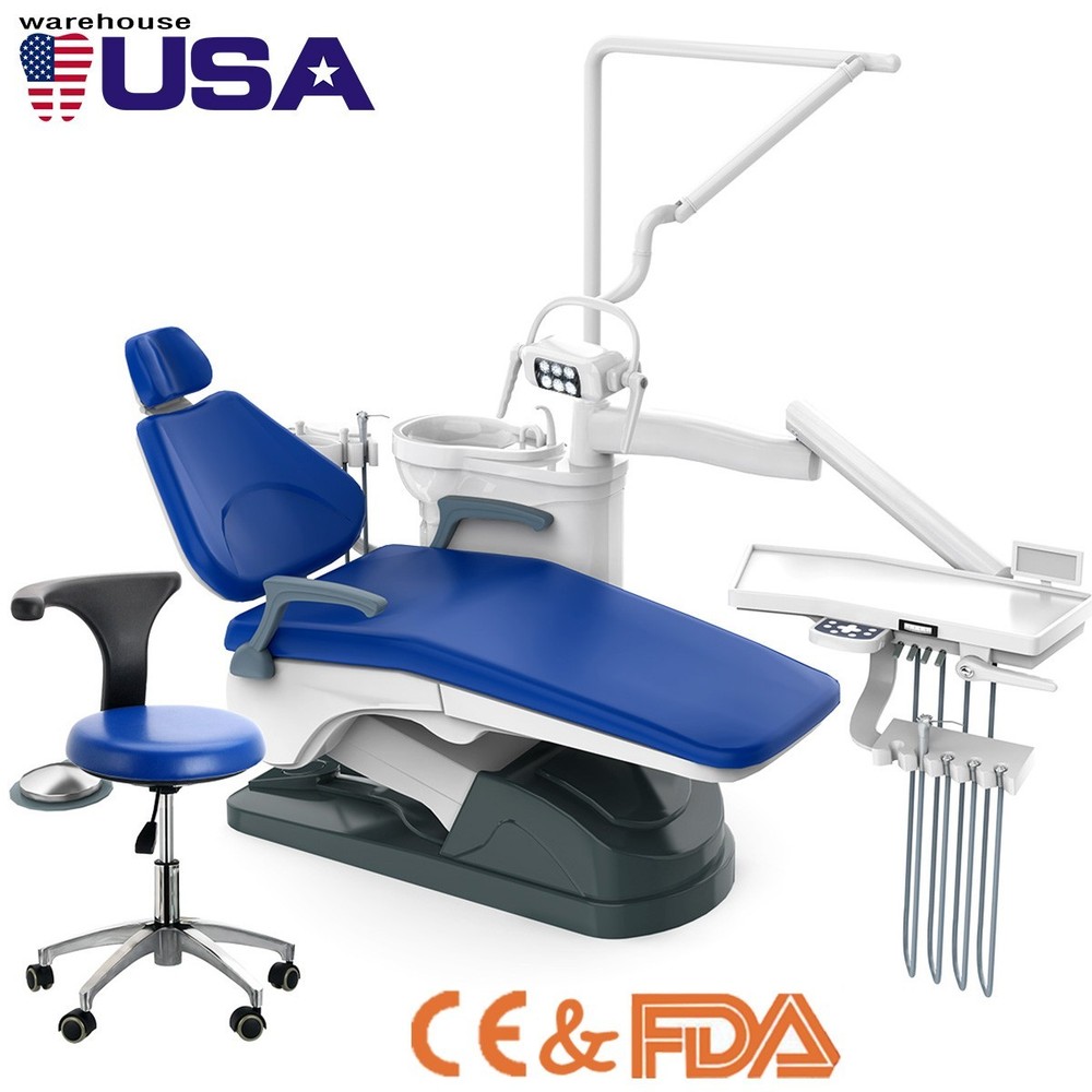TJ2688-A1 Dental Unit Chair Computer Controlled DC Motor &Stool FDA CE