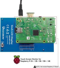 5-Inch Resistive Touch Screen TFT LCD Display, 800×480 HD Resolution, Compati…