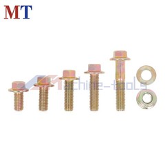 521x Flanged Hex M6 M8 M10 Silver Flange Bolts Assortment Kit for Industrial use