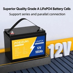 NEW 12V 100Ah LiFePO4 Lithium Battery 8000+ Deep Cycle BMS for RV Solar Off-grid