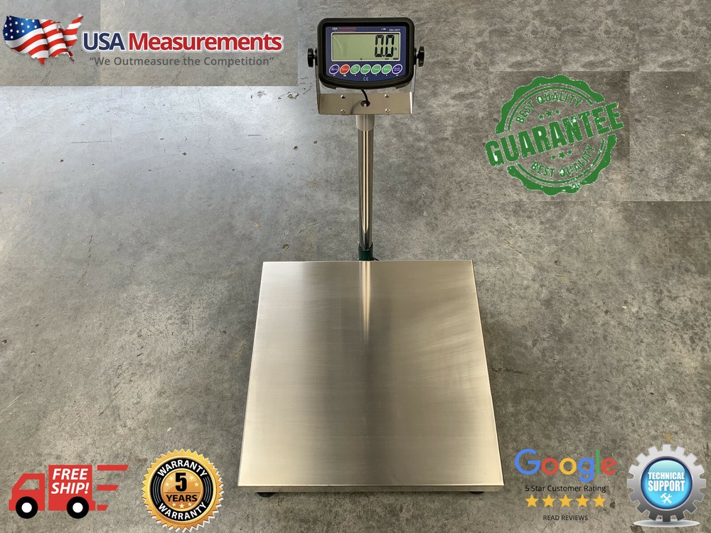 100 lb x .002 lb Digital Floor 24″x24″ Bench Scale Platform 50 kg x .009 kg