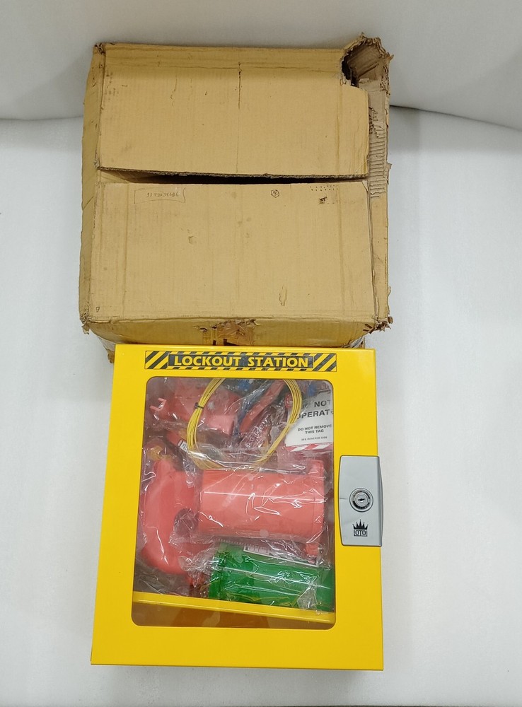 TAJLOTO SAFETY LOCKOUT / TAGOUT STATION (ACCESSORIES AS SHOWN IN PICS)