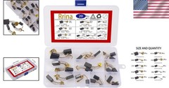 Universal Carbon Brushes 20 Pcs Set – 10 Different Sizes for Motor Repair Tools