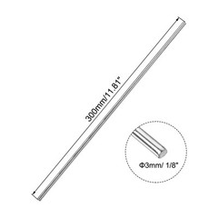 3mm x 300mm 304 Stainless Steel Solid Round Rod DIY Craft 10 Pack
