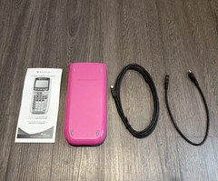 Texas Instruments TI-84 Plus C Silver Edition Graphing Calculator Pink W/Cover