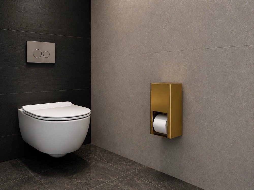 Bradley Toilet Paper Dispenser Surface Mount Brushed Brass 5BR-110000-BR