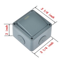 Weatherproof Outdoor 10A 2 Way Single Switch IP66 Outside Waterproof Switch New