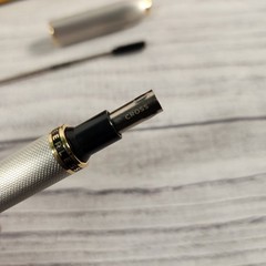 Cross Peerless 125 Ballpoint Pen Medalist Platinum Plate Gold Trim Swarovski