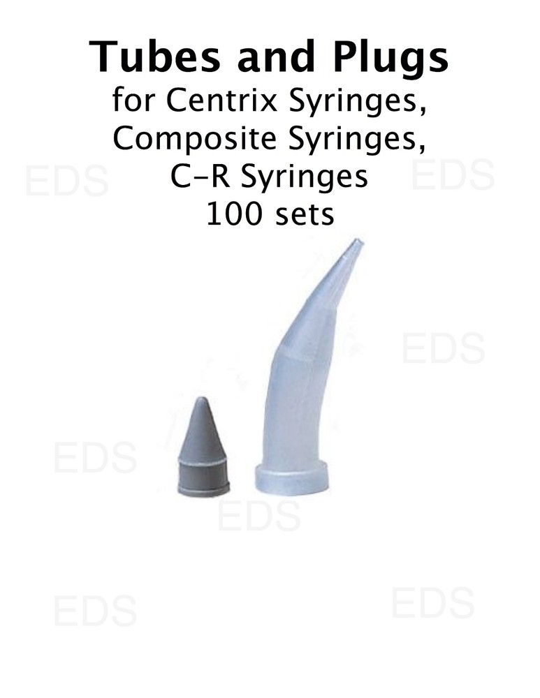 Tubes and Plugs for Centrix Syringes, Composite Syringes, C-R Syringes 100 sets