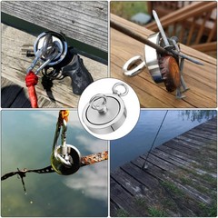 2625 lbs Fishing Magnet Kit Double Sided Magnet Fishing Kit and Rope with Case
