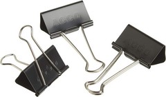 ACCO Brands Binder Clips, Large, 1 Box, 12 Clips/Box (72100)