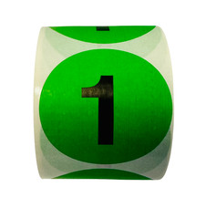 Inventory Control Number 1 (One) Stickers 2″ Round Self Adhesive (1) RL of 500